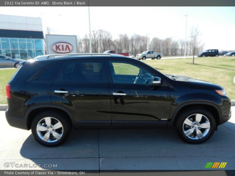 Ebony Black / Black 2012 Kia Sorento EX AWD