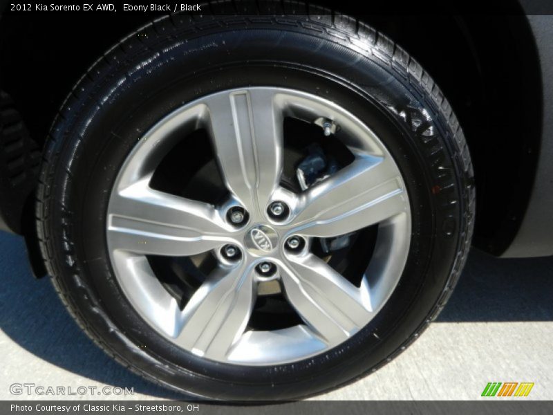 Ebony Black / Black 2012 Kia Sorento EX AWD