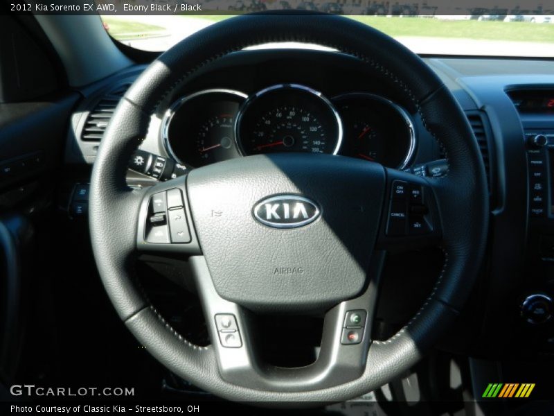 Ebony Black / Black 2012 Kia Sorento EX AWD