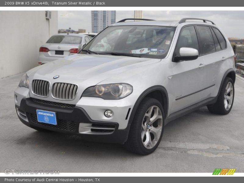 Titanium Silver Metallic / Black 2009 BMW X5 xDrive48i