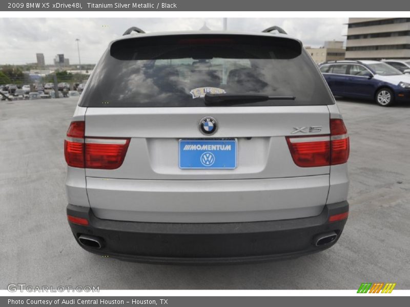Titanium Silver Metallic / Black 2009 BMW X5 xDrive48i