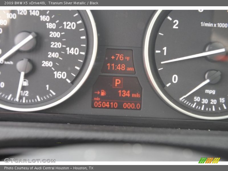 Titanium Silver Metallic / Black 2009 BMW X5 xDrive48i