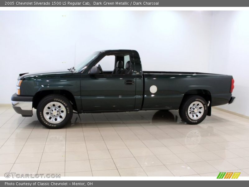 Dark Green Metallic / Dark Charcoal 2005 Chevrolet Silverado 1500 LS Regular Cab
