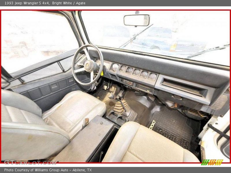 Bright White / Agate 1993 Jeep Wrangler S 4x4