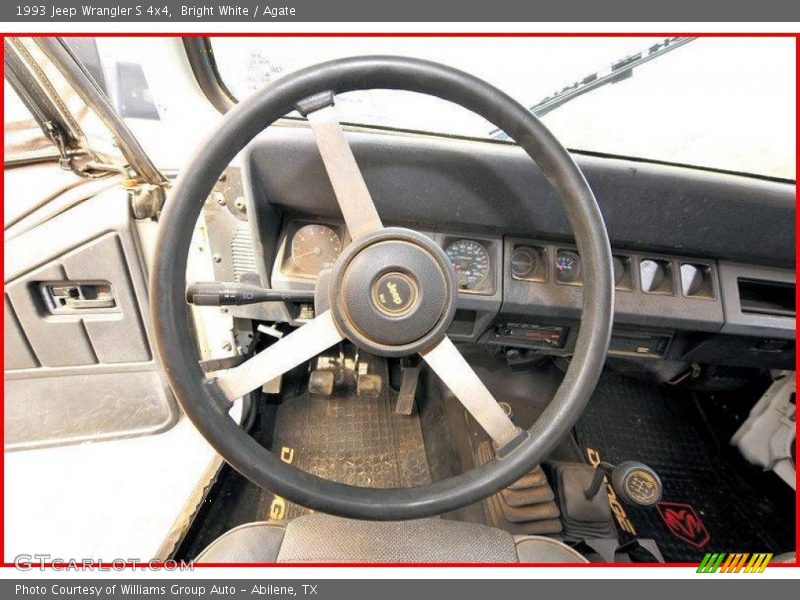 Bright White / Agate 1993 Jeep Wrangler S 4x4