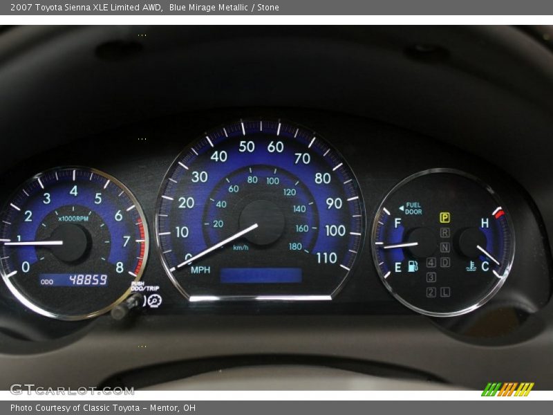  2007 Sienna XLE Limited AWD XLE Limited AWD Gauges