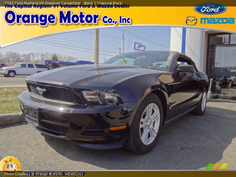 Black / Charcoal Black 2012 Ford Mustang V6 Premium Convertible