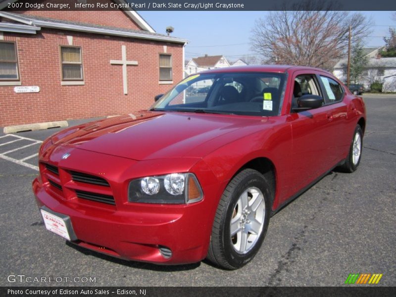 Inferno Red Crystal Pearl / Dark Slate Gray/Light Graystone 2007 Dodge Charger
