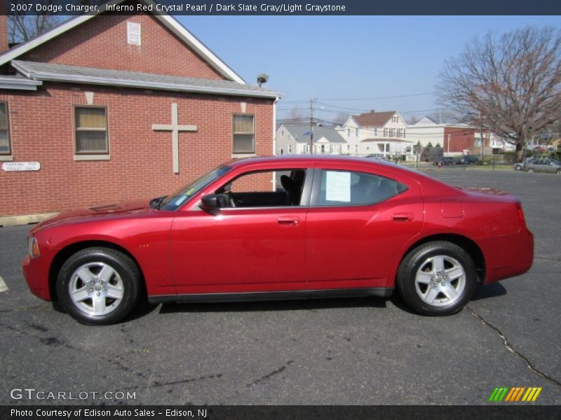 Inferno Red Crystal Pearl / Dark Slate Gray/Light Graystone 2007 Dodge Charger