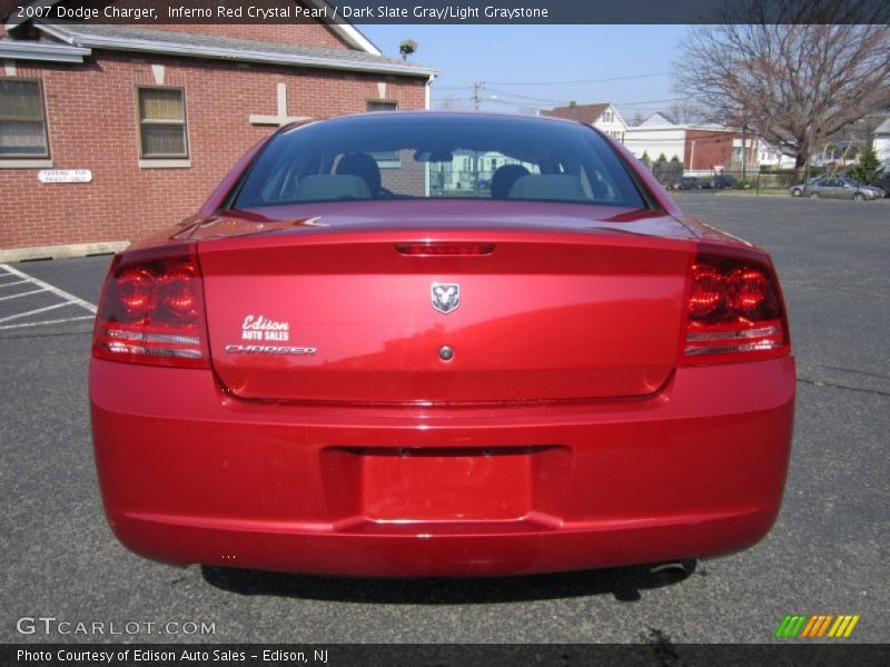 Inferno Red Crystal Pearl / Dark Slate Gray/Light Graystone 2007 Dodge Charger