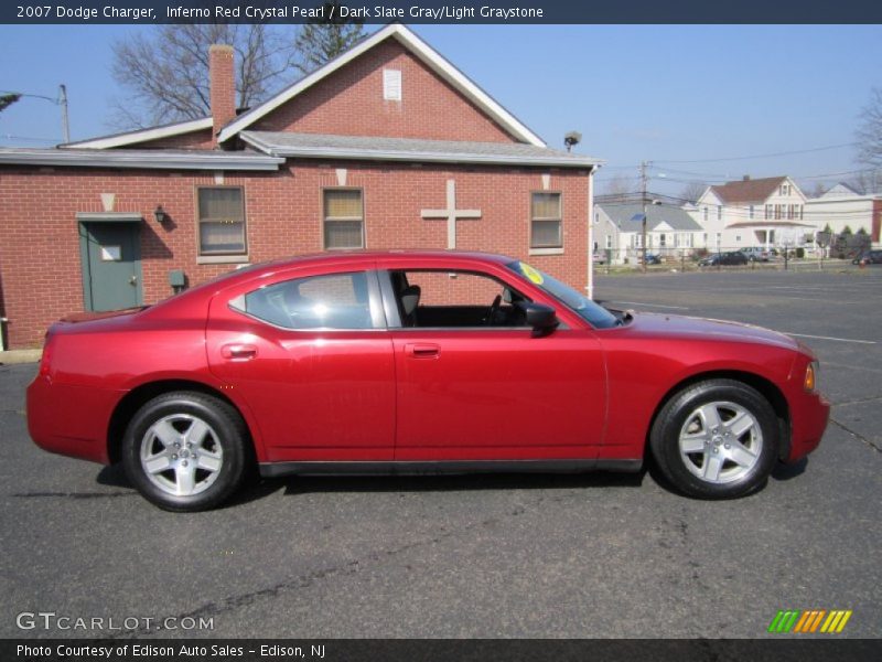 Inferno Red Crystal Pearl / Dark Slate Gray/Light Graystone 2007 Dodge Charger