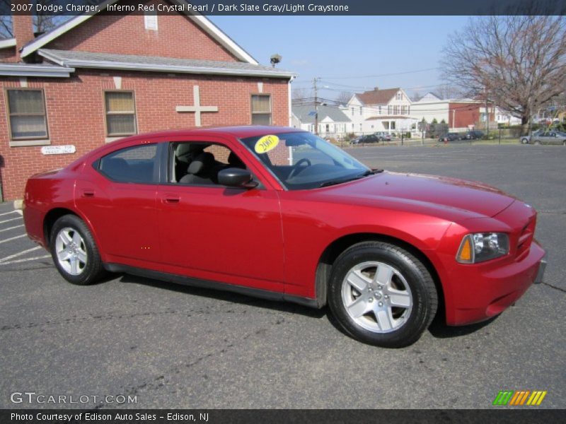 Inferno Red Crystal Pearl / Dark Slate Gray/Light Graystone 2007 Dodge Charger
