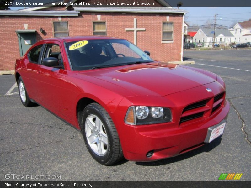 Inferno Red Crystal Pearl / Dark Slate Gray/Light Graystone 2007 Dodge Charger