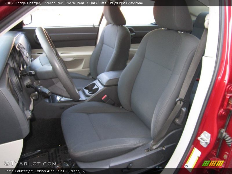 Inferno Red Crystal Pearl / Dark Slate Gray/Light Graystone 2007 Dodge Charger