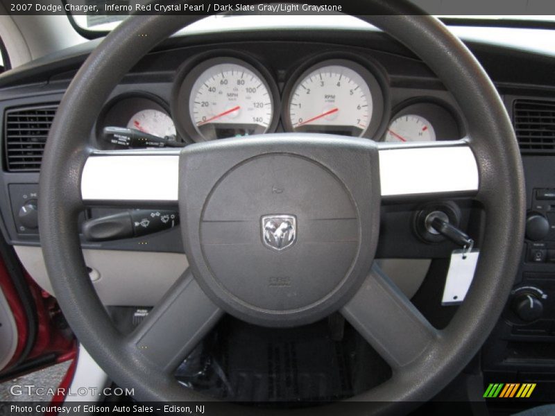 Inferno Red Crystal Pearl / Dark Slate Gray/Light Graystone 2007 Dodge Charger