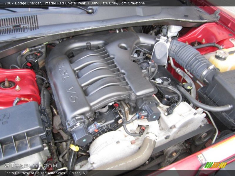 Inferno Red Crystal Pearl / Dark Slate Gray/Light Graystone 2007 Dodge Charger