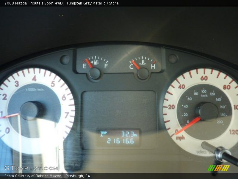 Tungsten Gray Metallic / Stone 2008 Mazda Tribute s Sport 4WD