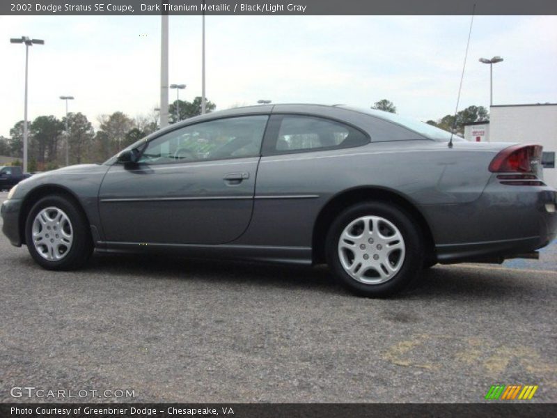 Dark Titanium Metallic / Black/Light Gray 2002 Dodge Stratus SE Coupe