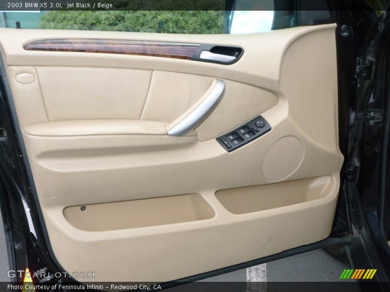 Jet Black / Beige 2003 BMW X5 3.0i