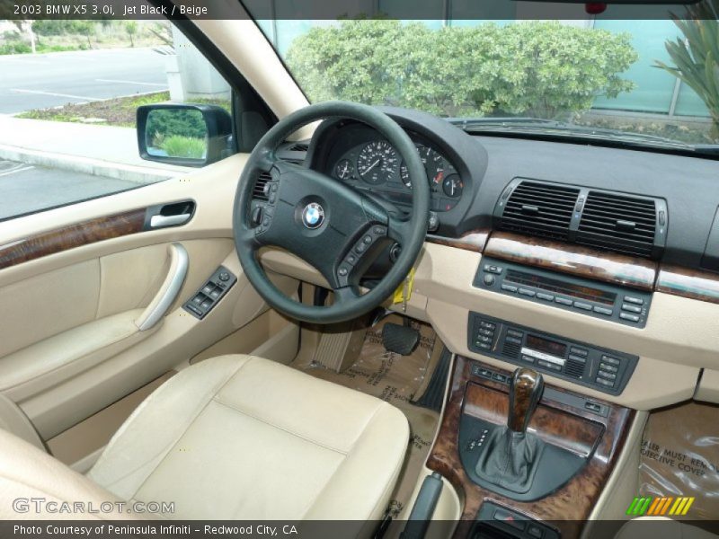 Jet Black / Beige 2003 BMW X5 3.0i