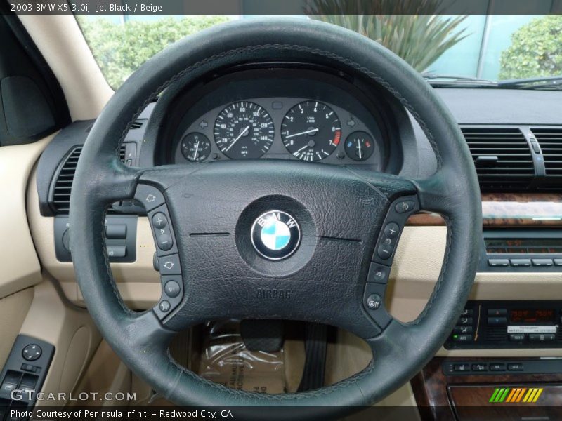 Jet Black / Beige 2003 BMW X5 3.0i