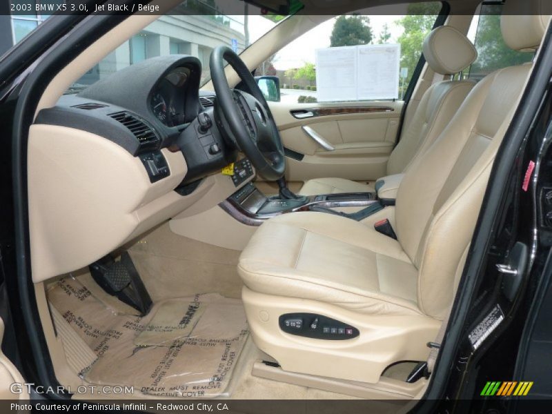 Jet Black / Beige 2003 BMW X5 3.0i