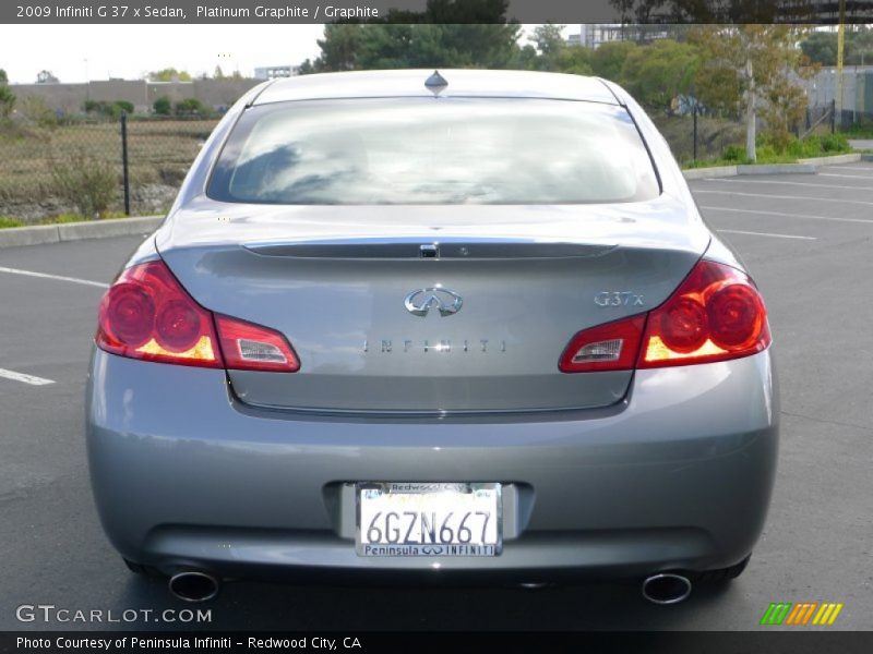 Platinum Graphite / Graphite 2009 Infiniti G 37 x Sedan