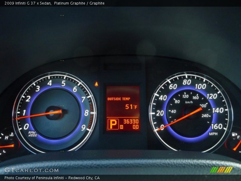  2009 G 37 x Sedan 37 x Sedan Gauges