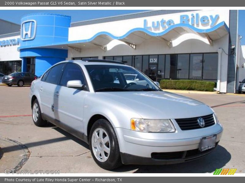 Satin Silver Metallic / Black 2000 Volkswagen Passat GLS V6 Sedan