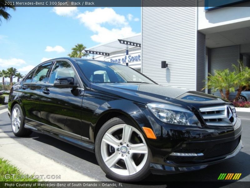 Black / Black 2011 Mercedes-Benz C 300 Sport
