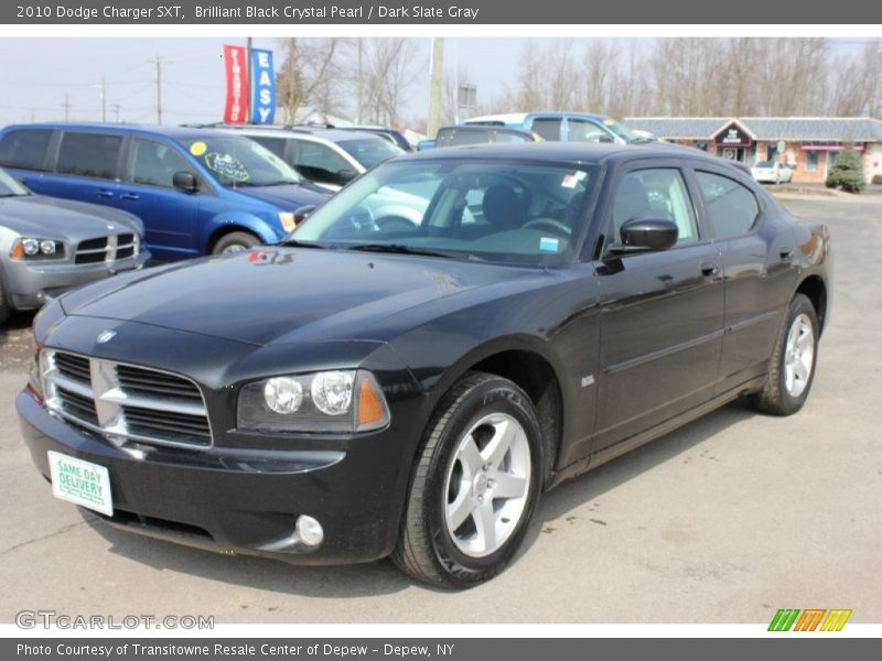 Brilliant Black Crystal Pearl / Dark Slate Gray 2010 Dodge Charger SXT