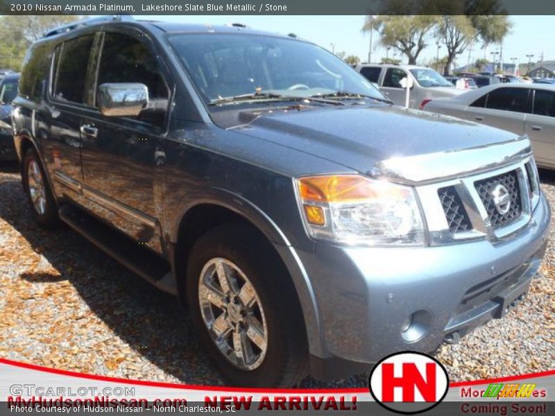 Lakeshore Slate Blue Metallic / Stone 2010 Nissan Armada Platinum