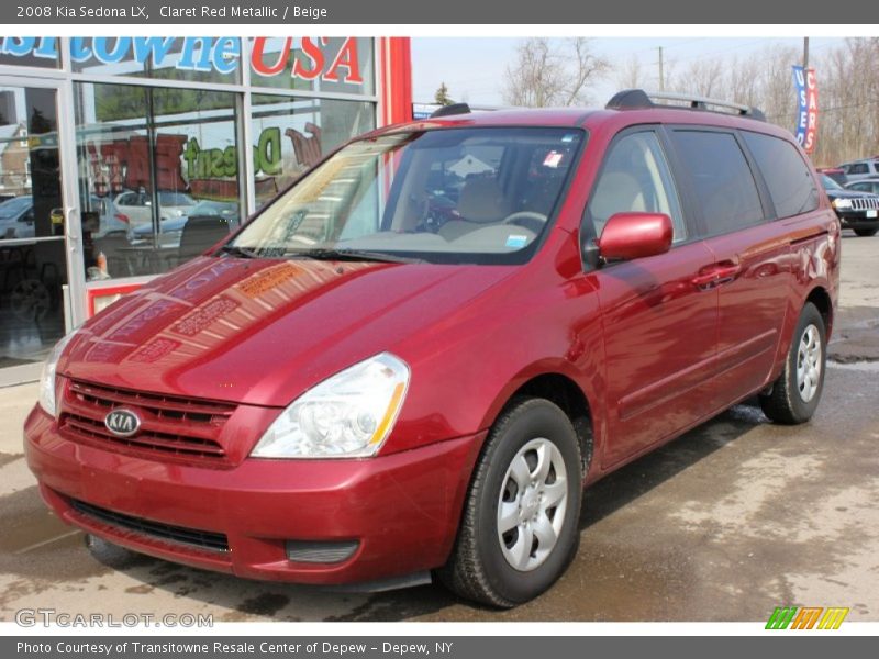 Claret Red Metallic / Beige 2008 Kia Sedona LX