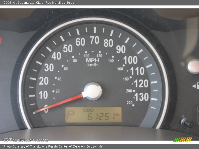 Claret Red Metallic / Beige 2008 Kia Sedona LX