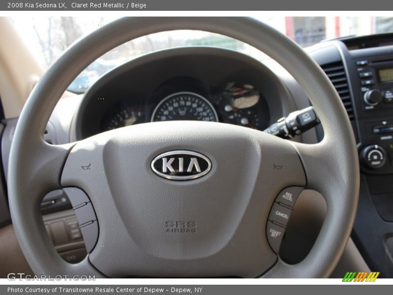 Claret Red Metallic / Beige 2008 Kia Sedona LX
