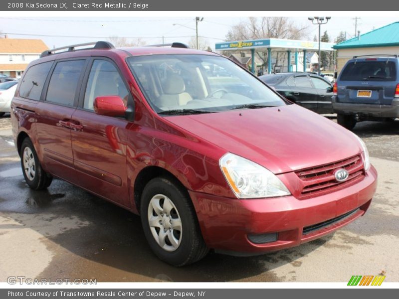Claret Red Metallic / Beige 2008 Kia Sedona LX