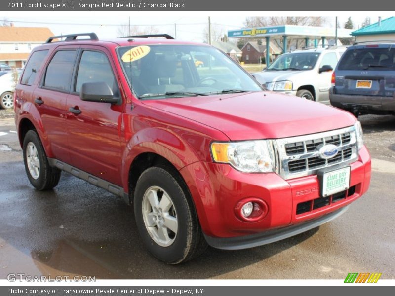 Sangria Red Metallic / Charcoal Black 2011 Ford Escape XLT