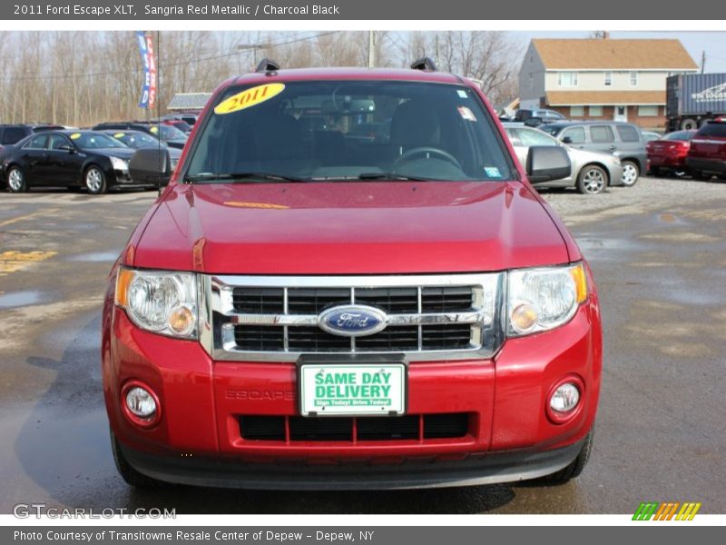 Sangria Red Metallic / Charcoal Black 2011 Ford Escape XLT