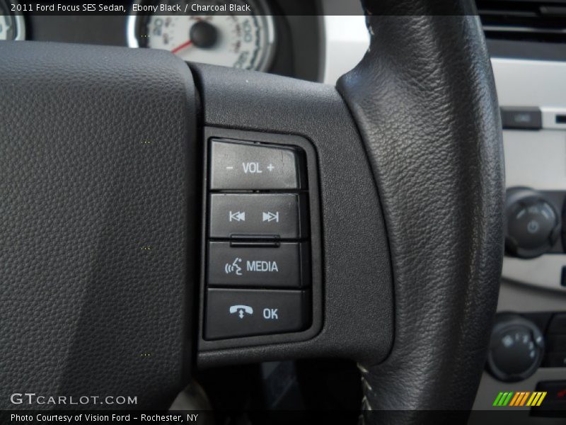 Ebony Black / Charcoal Black 2011 Ford Focus SES Sedan