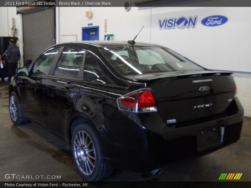 Ebony Black / Charcoal Black 2011 Ford Focus SES Sedan