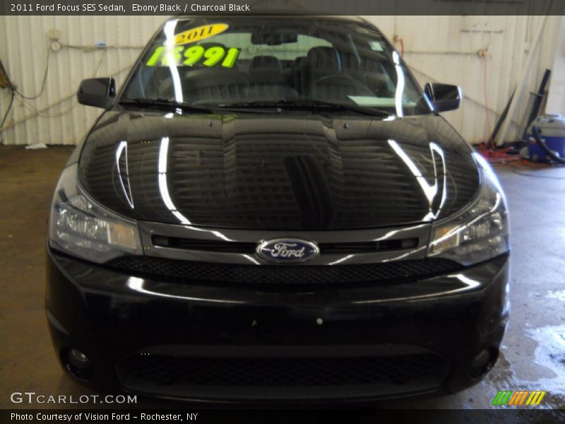 Ebony Black / Charcoal Black 2011 Ford Focus SES Sedan