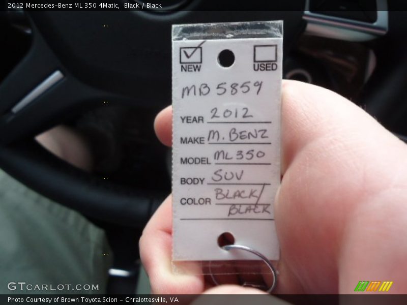 Black / Black 2012 Mercedes-Benz ML 350 4Matic