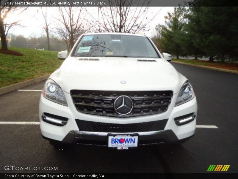 Arctic White / Black 2012 Mercedes-Benz ML 350 4Matic
