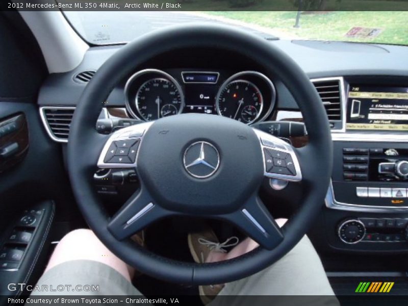 Arctic White / Black 2012 Mercedes-Benz ML 350 4Matic