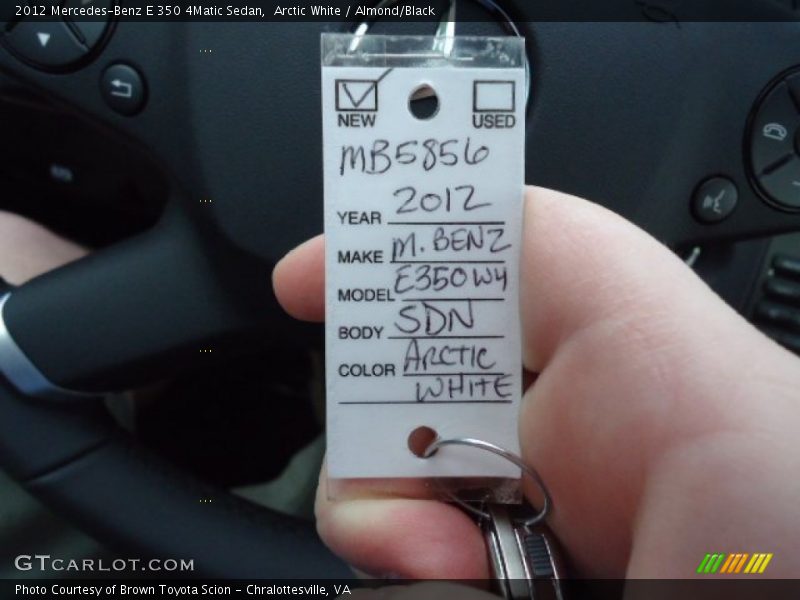 Arctic White / Almond/Black 2012 Mercedes-Benz E 350 4Matic Sedan