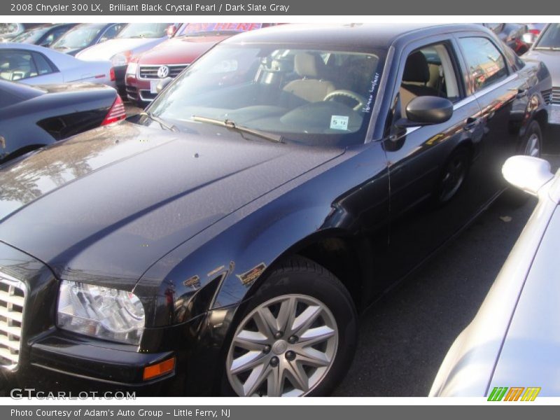 Brilliant Black Crystal Pearl / Dark Slate Gray 2008 Chrysler 300 LX