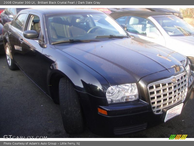 Brilliant Black Crystal Pearl / Dark Slate Gray 2008 Chrysler 300 LX
