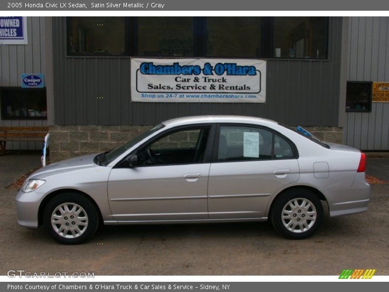 Satin Silver Metallic / Gray 2005 Honda Civic LX Sedan