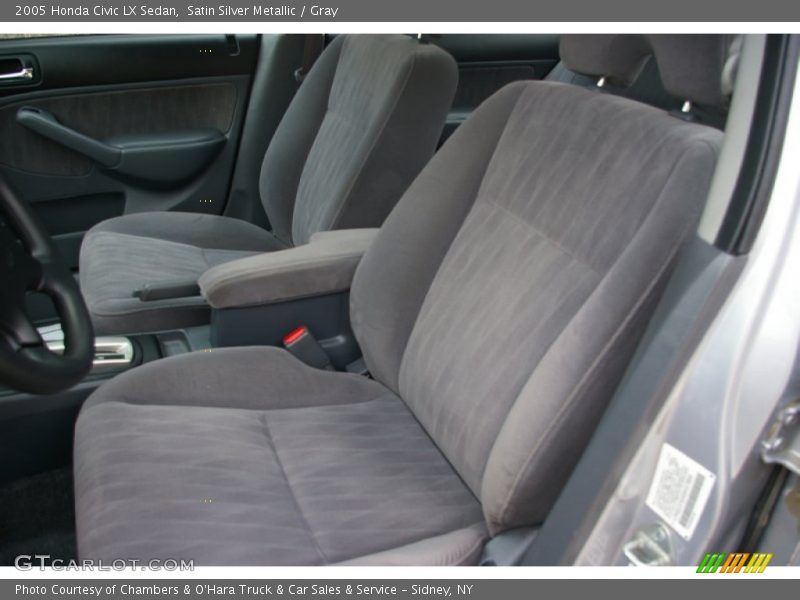 Satin Silver Metallic / Gray 2005 Honda Civic LX Sedan