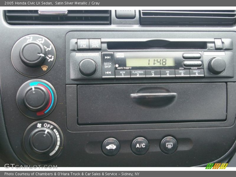 Satin Silver Metallic / Gray 2005 Honda Civic LX Sedan